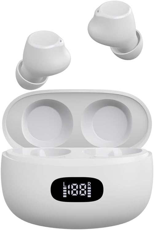 Wireless Earbuds, Bluetooth Headphones, TWS Earphones In-Ear Ear Buds Built in Mic Headset Premium Sound with Deep Bass for Workout, Gaming Sports, Work, Running, Gym