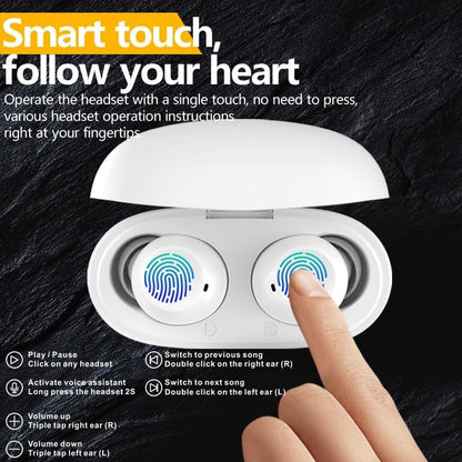 Wireless Earbuds, Bluetooth Headphones, TWS Earphones In-Ear Ear Buds Built in Mic Headset Premium Sound with Deep Bass for Workout, Gaming Sports, Work, Running, Gym